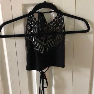 NEW!! ASOS crochet halter crop top